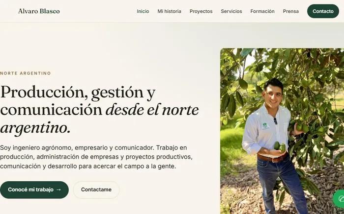 Sitio web personal de Alvaro Blasco, ingeniero agrónomo